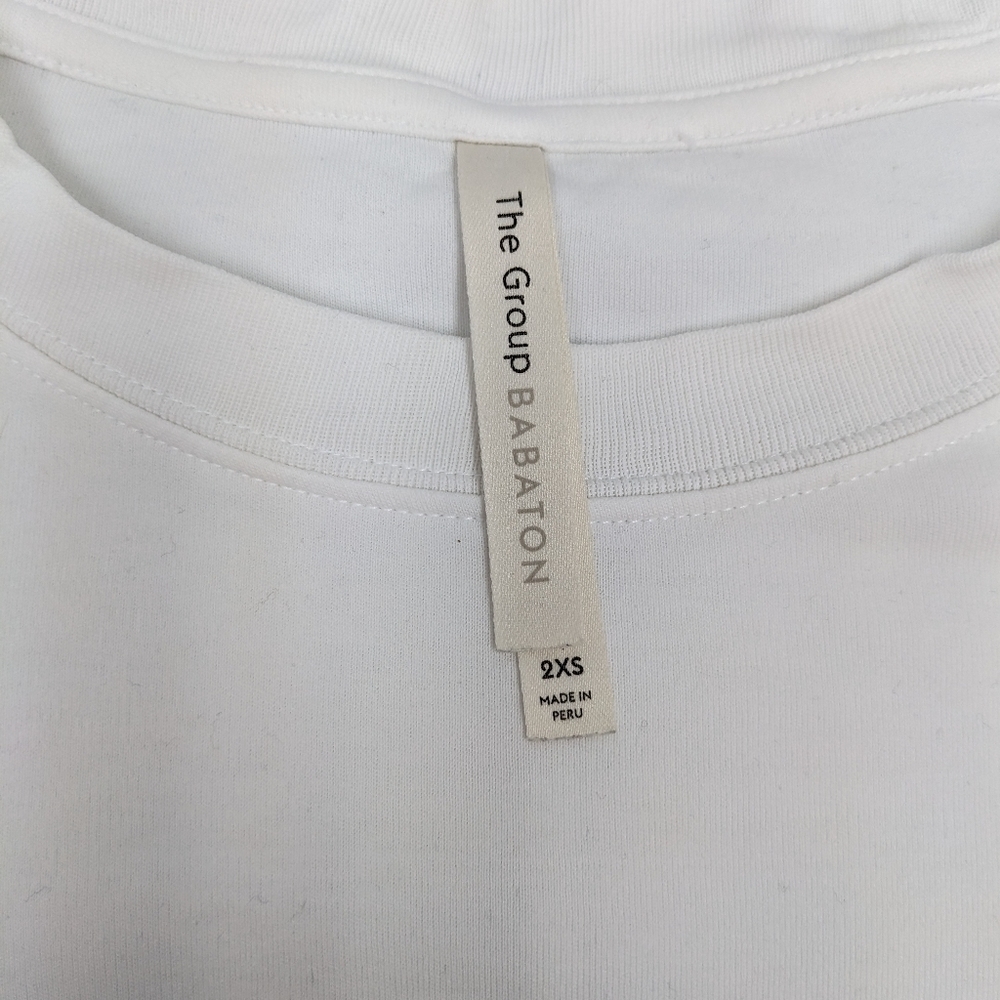 Aritzia "The Group Babaton" bundle of 2 women's t-shirt (white & grey) size 2XS - Picture 4 of 15